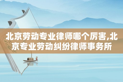 北京勞動專業律師哪個厲害,北京專業勞動糾紛律師事務所