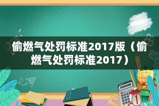 偷燃?xì)馓幜P標(biāo)準(zhǔn)2017版（偷燃?xì)馓幜P標(biāo)準(zhǔn)2017）