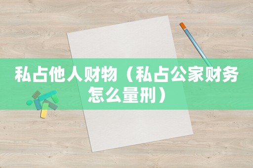私占他人財(cái)物（私占公家財(cái)務(wù)怎么量刑）