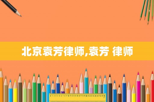 北京袁芳律師,袁芳 律師
