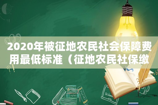 2020年被征地農民社會保障費用最低標準（征地農民社保繳費標準是多少錢）