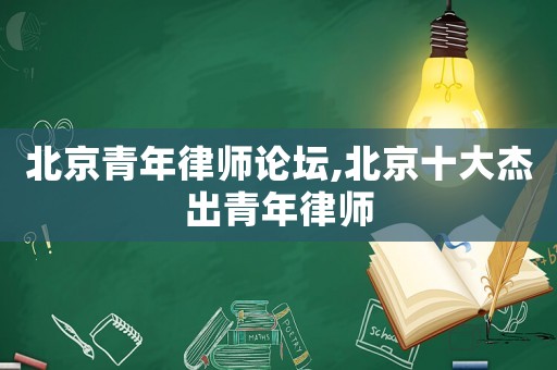北京青年律師論壇,北京十大杰出青年律師