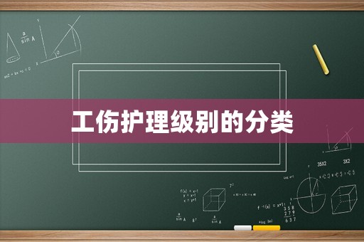 工傷護理級別的分類