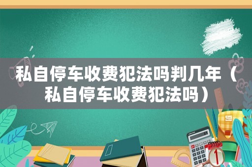 私自停車收費犯法嗎判幾年（私自停車收費犯法嗎）