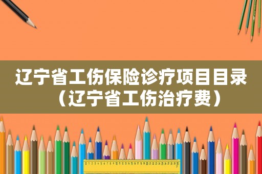 遼寧省工傷保險診療項目目錄（遼寧省工傷治療費）