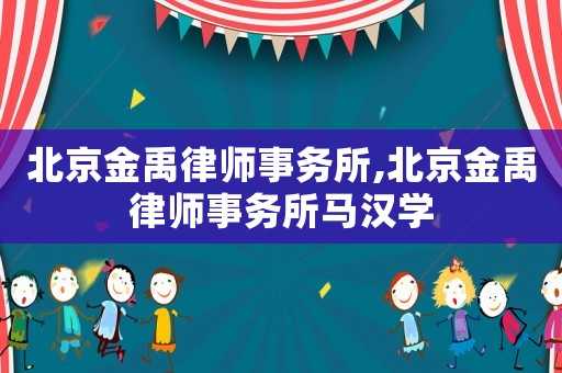 北京金禹律師事務所,北京金禹律師事務所馬漢學