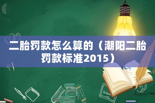 二胎罰款怎么算的（潮陽二胎罰款標(biāo)準(zhǔn)2015）