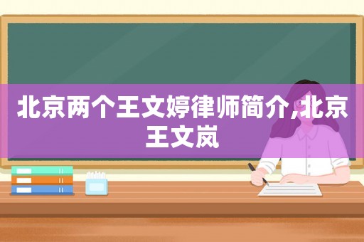 北京兩個王文婷律師簡介,北京王文嵐