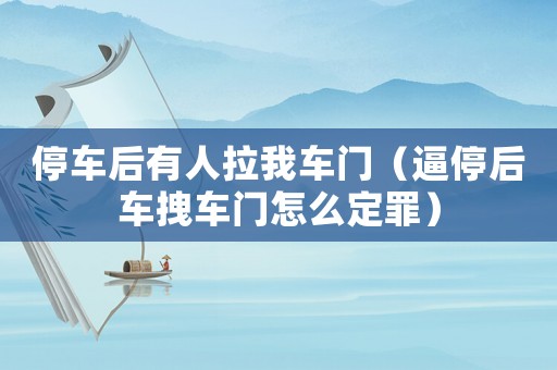 停車后有人拉我車門（逼停后車拽車門怎么定罪）