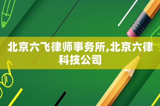 北京六飛律師事務所,北京六律科技公司