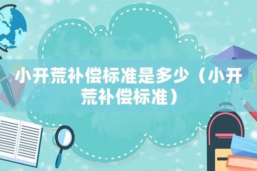 小開荒補償標準是多少（小開荒補償標準）