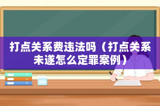 打點(diǎn)關(guān)系費(fèi)違法嗎（打點(diǎn)關(guān)系未遂怎么定罪案例）