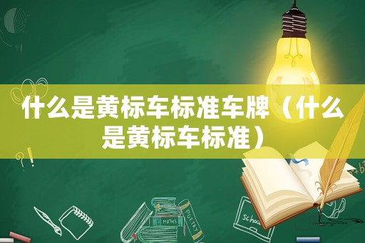 什么是黃標車標準車牌（什么是黃標車標準）