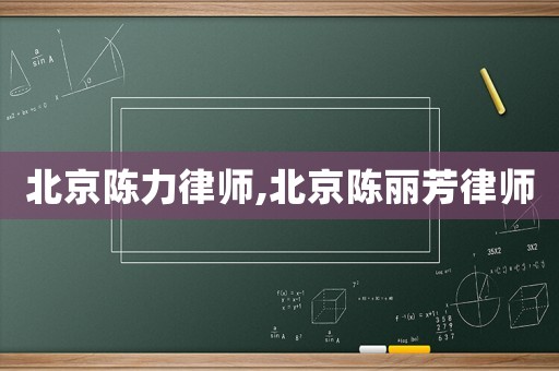 北京陳力律師,北京陳麗芳律師