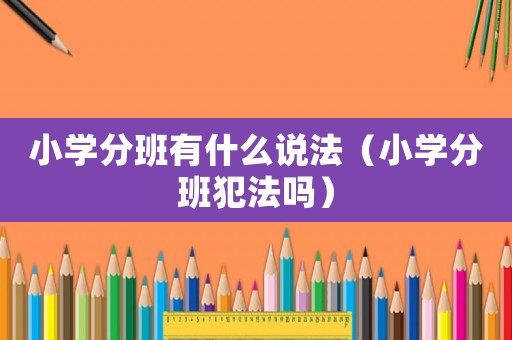 小學(xué)分班有什么說(shuō)法（小學(xué)分班犯法嗎）
