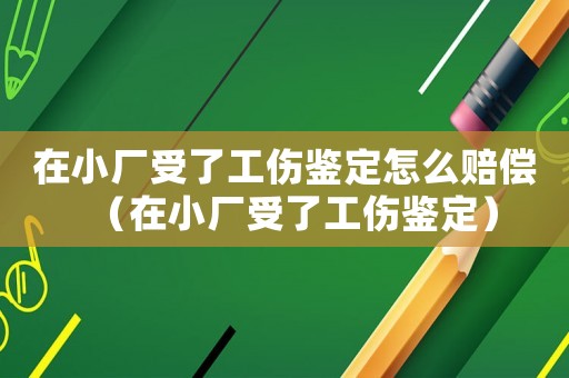 在小廠受了工傷鑒定怎么賠償（在小廠受了工傷鑒定）