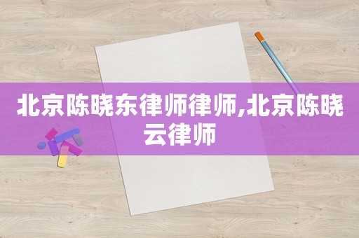 北京陳曉東律師律師,北京陳曉云律師