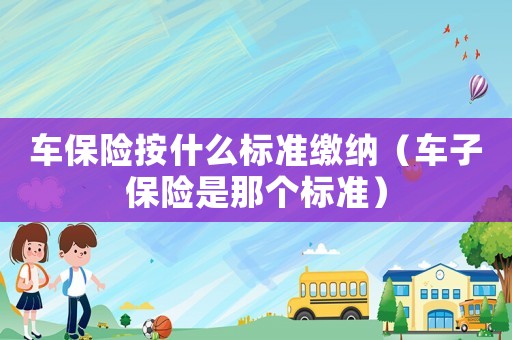 車保險按什么標準繳納（車子保險是那個標準）