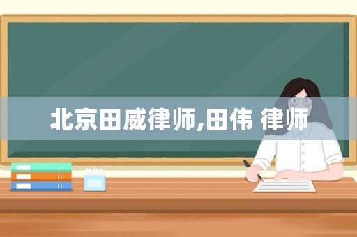 北京田威律師,田偉 律師