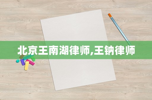 北京王南湖律師,王鈉律師