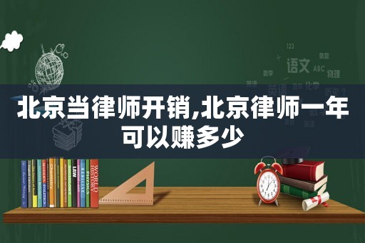 北京當律師開銷,北京律師一年可以賺多少