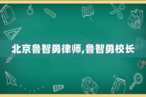 北京魯智勇律師,魯智勇校長