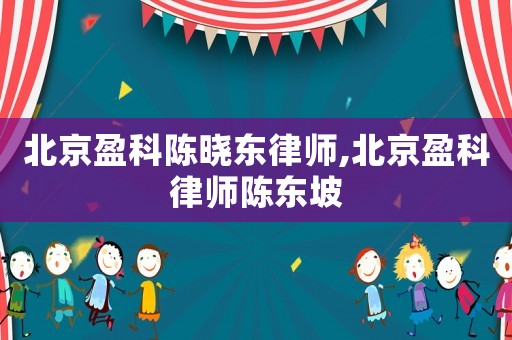 北京盈科陳曉東律師,北京盈科律師陳東坡