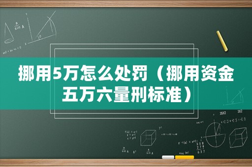 挪用5萬(wàn)怎么處罰（挪用資金五萬(wàn)六量刑標(biāo)準(zhǔn)）