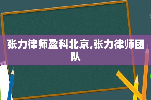 張力律師盈科北京,張力律師團隊