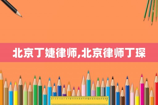 北京丁婕律師,北京律師丁琛