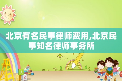 北京有名民事律師費用,北京民事知名律師事務所