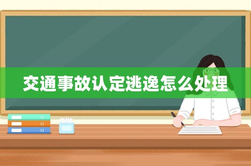 交通事故認定逃逸怎么處理