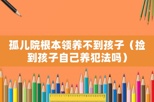 孤兒院根本領(lǐng)養(yǎng)不到孩子（撿到孩子自己養(yǎng)犯法嗎）