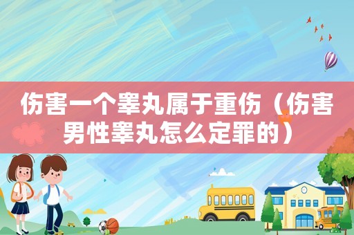 傷害一個睪丸屬于重傷（傷害男性睪丸怎么定罪的）