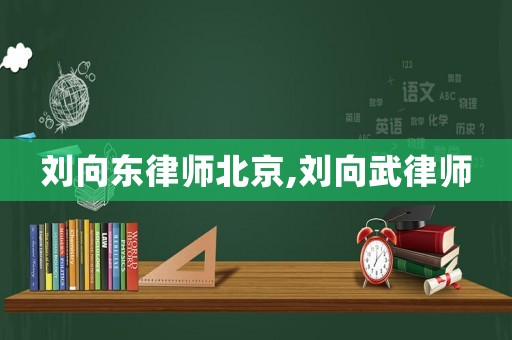 劉向東律師北京,劉向武律師