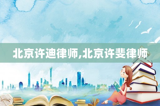 北京許迪律師,北京許斐律師