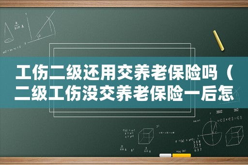 工傷二級還用交養老保險嗎（二級工傷沒交養老保險一后怎么辦）