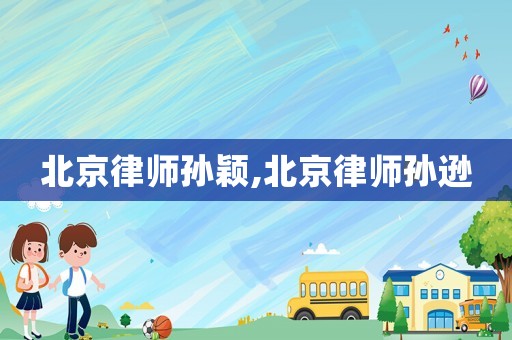北京律師孫穎,北京律師孫遜