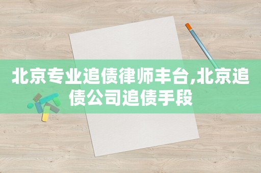 北京專業追債律師豐臺,北京追債公司追債手段