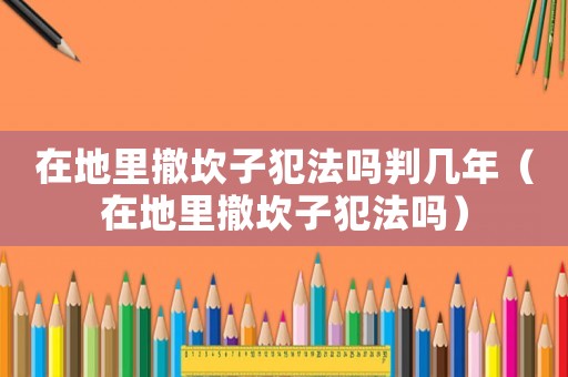 在地里撤坎子犯法嗎判幾年（在地里撤坎子犯法嗎）