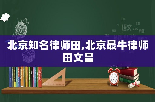 北京知名律師田,北京最牛律師田文昌