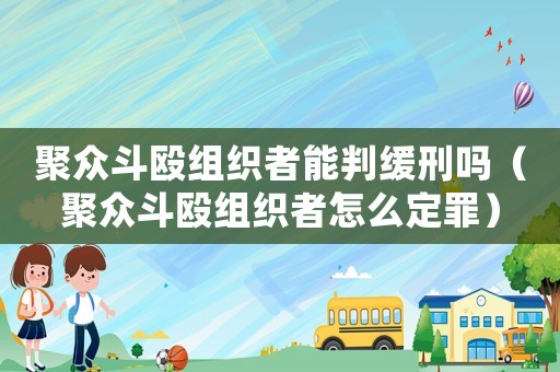聚眾斗毆組織者能判緩刑嗎（聚眾斗毆組織者怎么定罪）