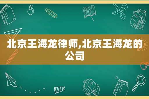 北京王海龍律師,北京王海龍的公司