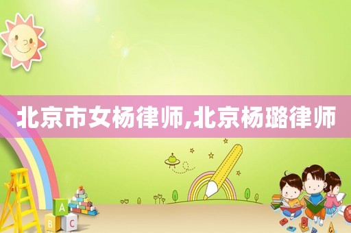 北京市女楊律師,北京楊璐律師