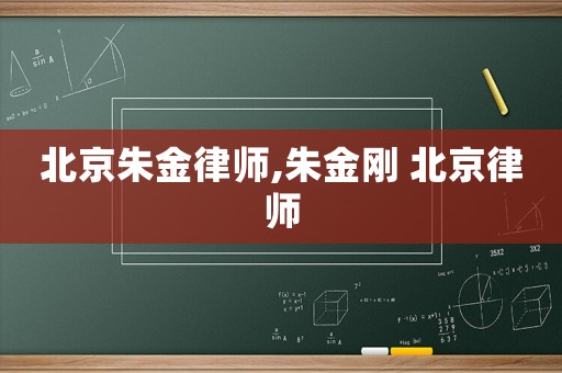 北京朱金律師,朱金剛 北京律師
