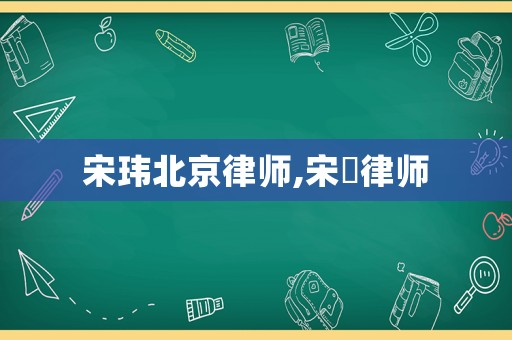 宋瑋北京律師,宋飏律師