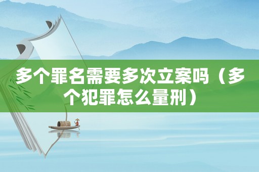 多個罪名需要多次立案嗎（多個犯罪怎么量刑）