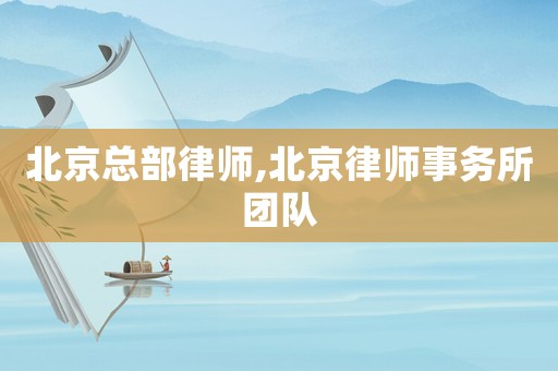 北京總部律師,北京律師事務所團隊