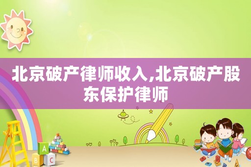 北京破產律師收入,北京破產股東保護律師