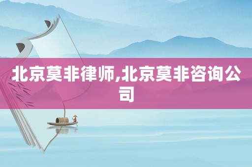 北京莫非律師,北京莫非咨詢公司